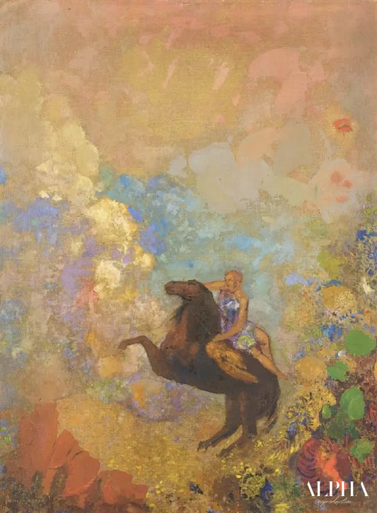 Muse sur Pégase - Odilon redon - Reproductions de tableaux et peintures haut de gamme