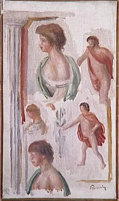 Mythologie, personnages de tragédie antique - Pierre-Auguste Renoir image 1 reproduction d’œuvre d’art à l’huile