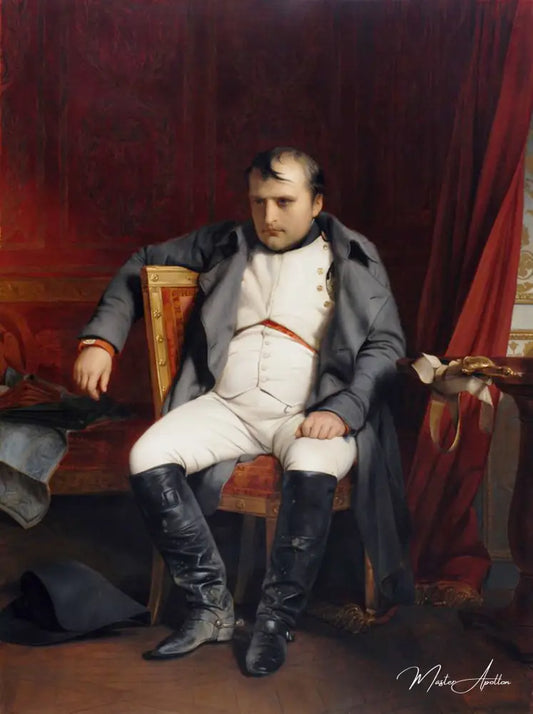 Napoléon Bonaparte abdique à Fontainebleau - Paul Delaroche - Reproductions de tableaux et peintures haut de gamme