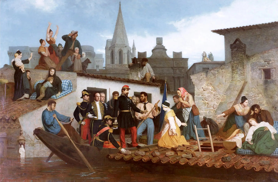 Napoleone III che visita le inondazioni di Tarascon - Bouguereau