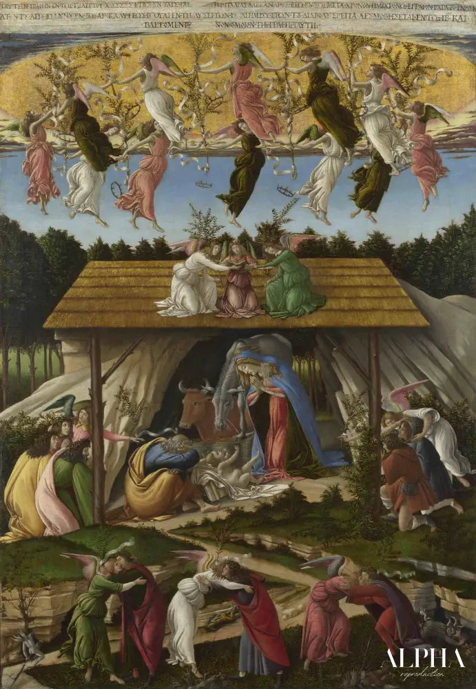 Nativité mystique (et détail 22824) - Sandro Botticelli - Reproductions de tableaux et peintures haut de gamme