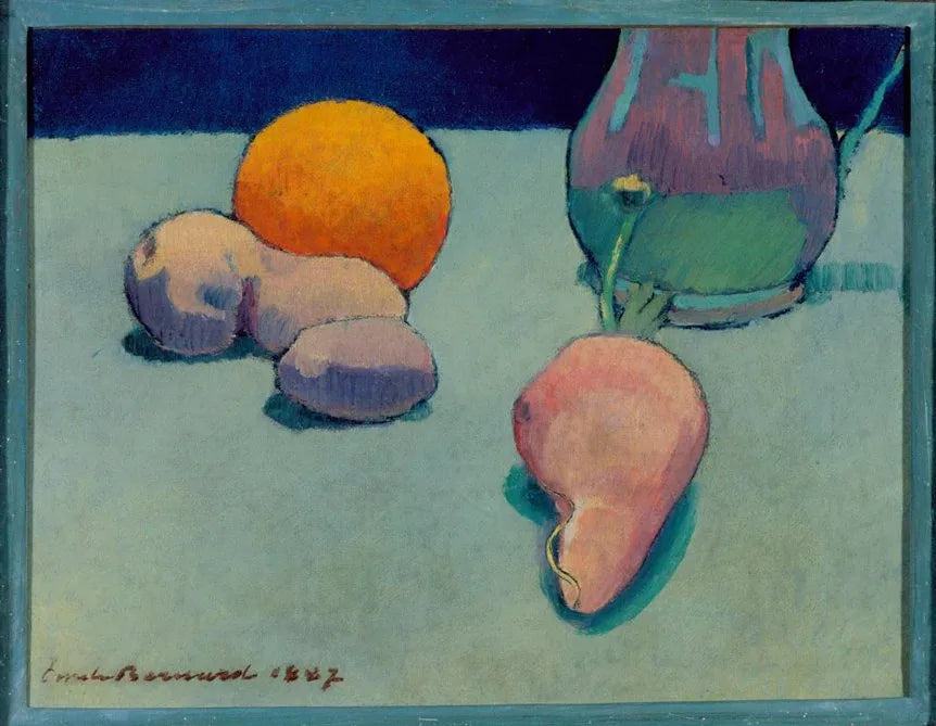 Natura morta con arancia e brocca - Émile Bernard