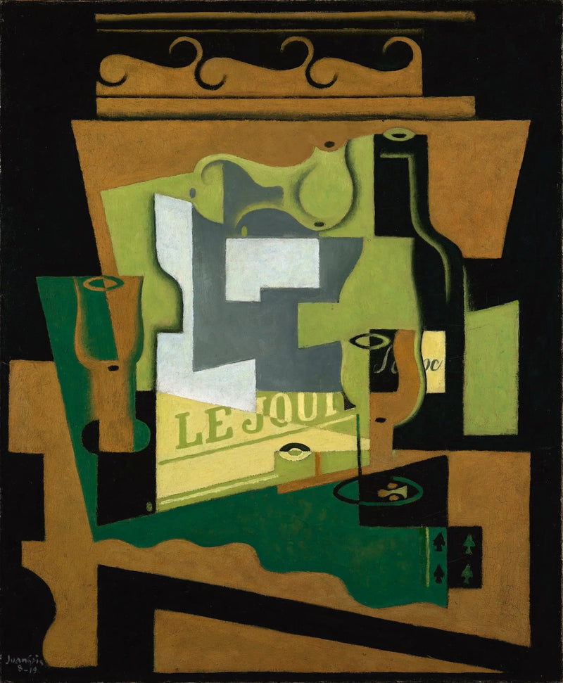 Natura morta con bottiglia di Bordeaux - Juan Gris