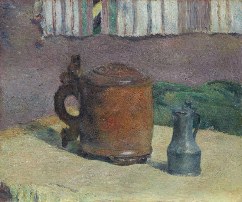 Natura morta con brocca di argilla e tazza di ferro - Paul Gauguin