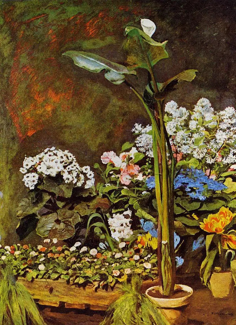 Natura morta, arum e fiori - Pierre-Auguste Renoir