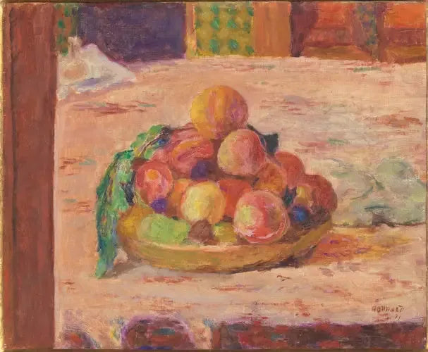 Natura morta: piatto e frutta - Pierre Bonnard