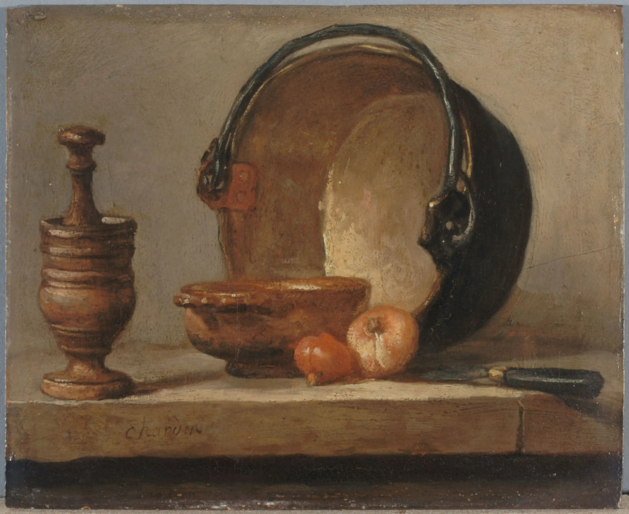 Natura morta con pentola di rame - Jean Simeón Chardin