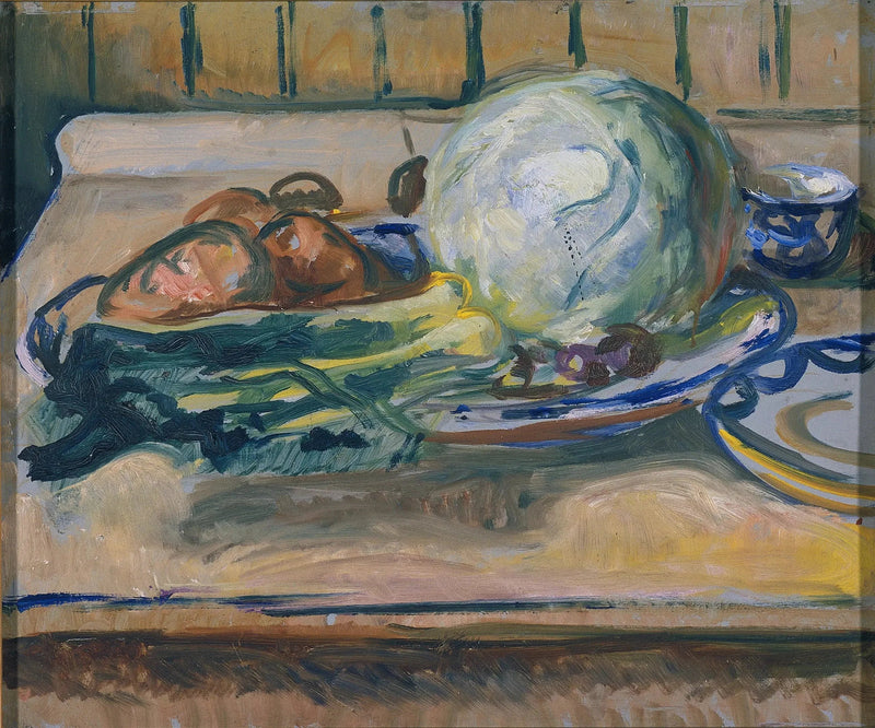 Natura morta con cavolo e altre verdure - Edvard Munch