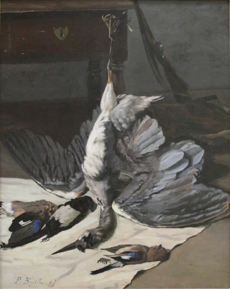 Natura morta con airone - Frédéric Bazille