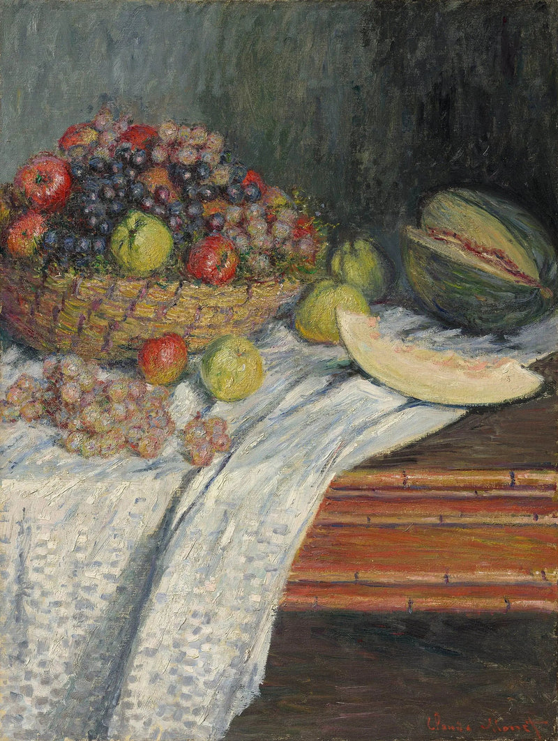Natura morta con melone spagnolo - Claude Monet