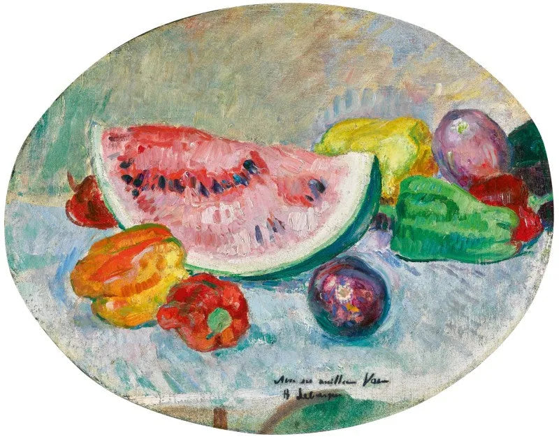 Natura morta con melone - Henri Lebasque
