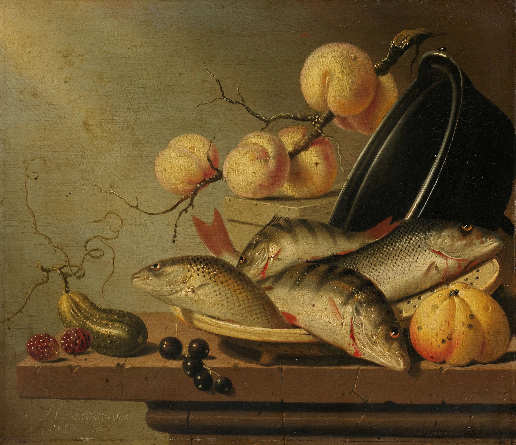 Nature morte au poisson et aux fruits - Harmen Steenwijck