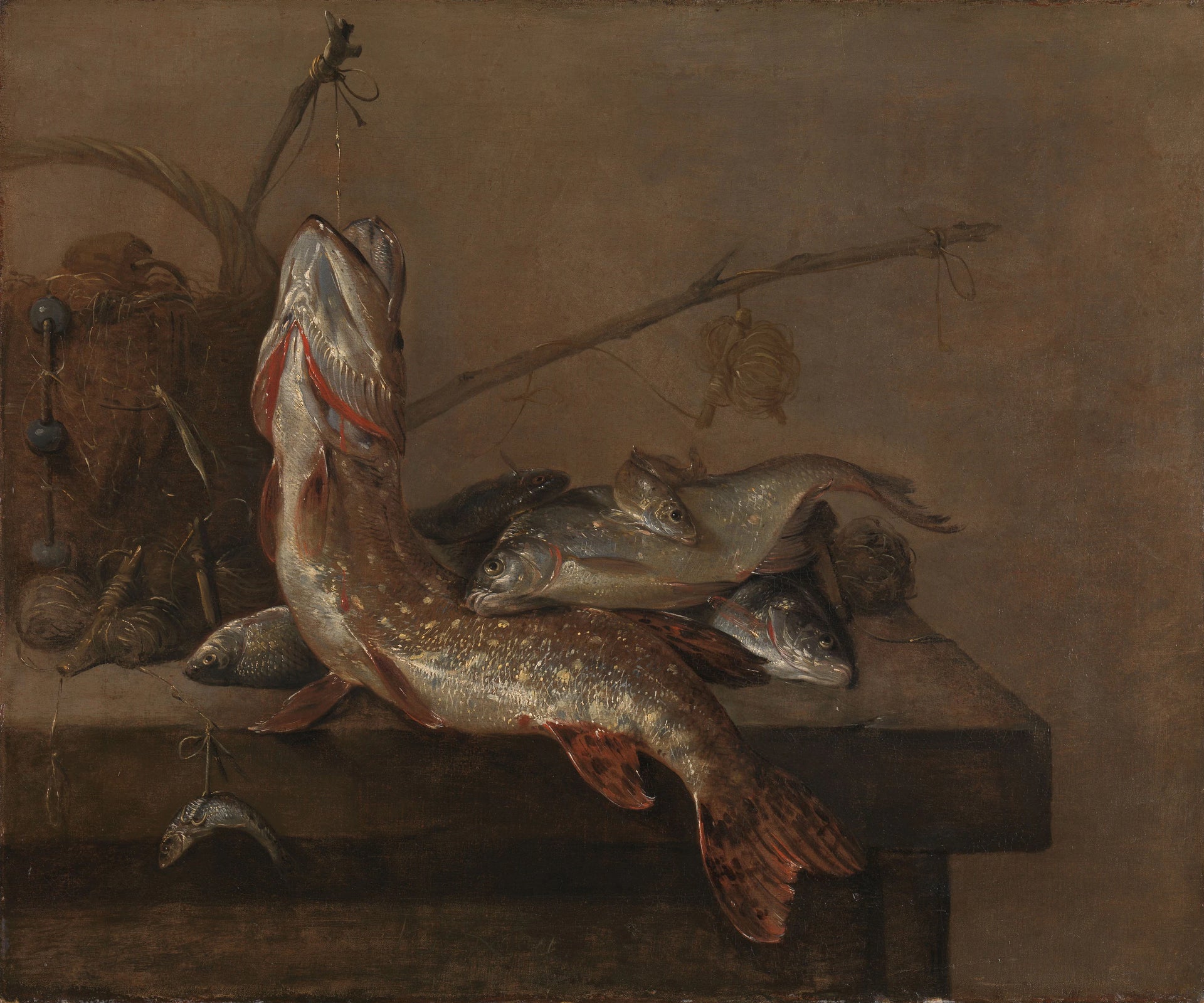Nature morte au poisson - Pieter van Noort