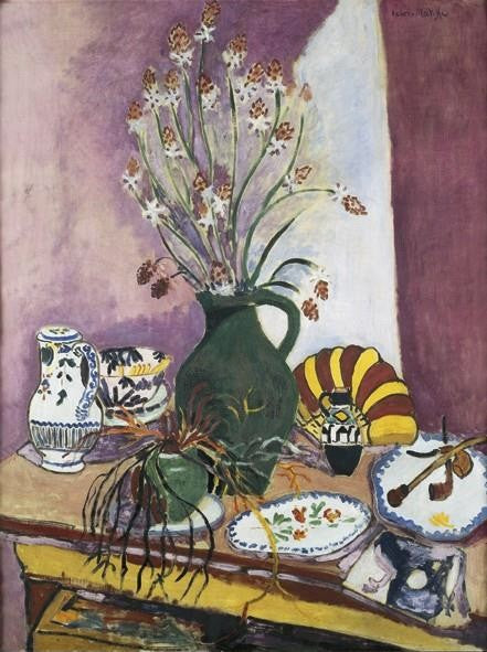 Reproduction du tableau « Nature morte aux asphodèles - Henri Matisse » par Alpha Reproduction en peinture à l’huile
