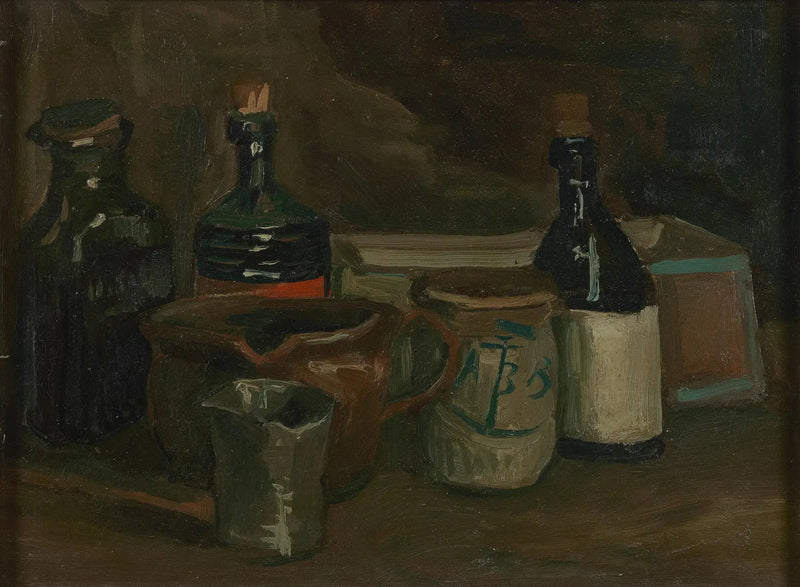 Natura morta con bottiglie e maiolica - Vincent van Gogh