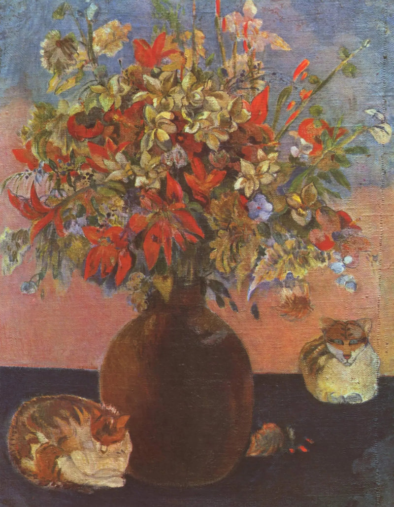 Natura morta con gatti - Paul Gauguin