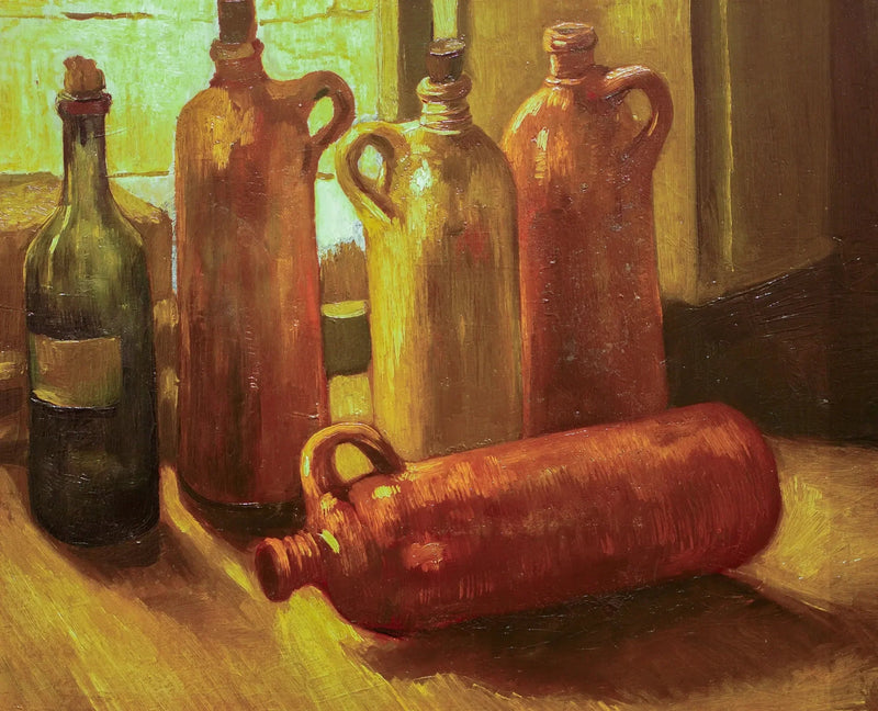 Natura morta con cinque bottiglie - Vincent van Gogh