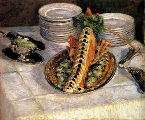 Natura morta con aragoste - Gustave Caillebotte