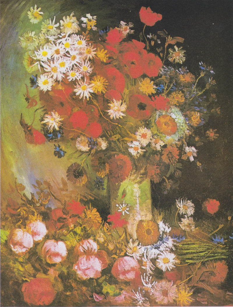 Natura morta con fiori di prato e rose - Vincent van Gogh