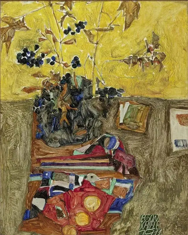 Natura morta con fiori - Egon Schiele