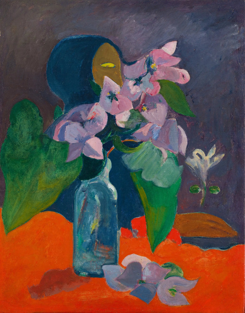 Natura morta con fiori e idolo - Paul Gauguin