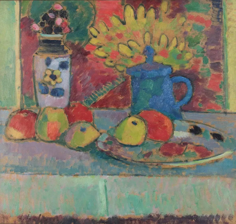 Natura morta con fiori e frutta - Alexej von Jawlensky