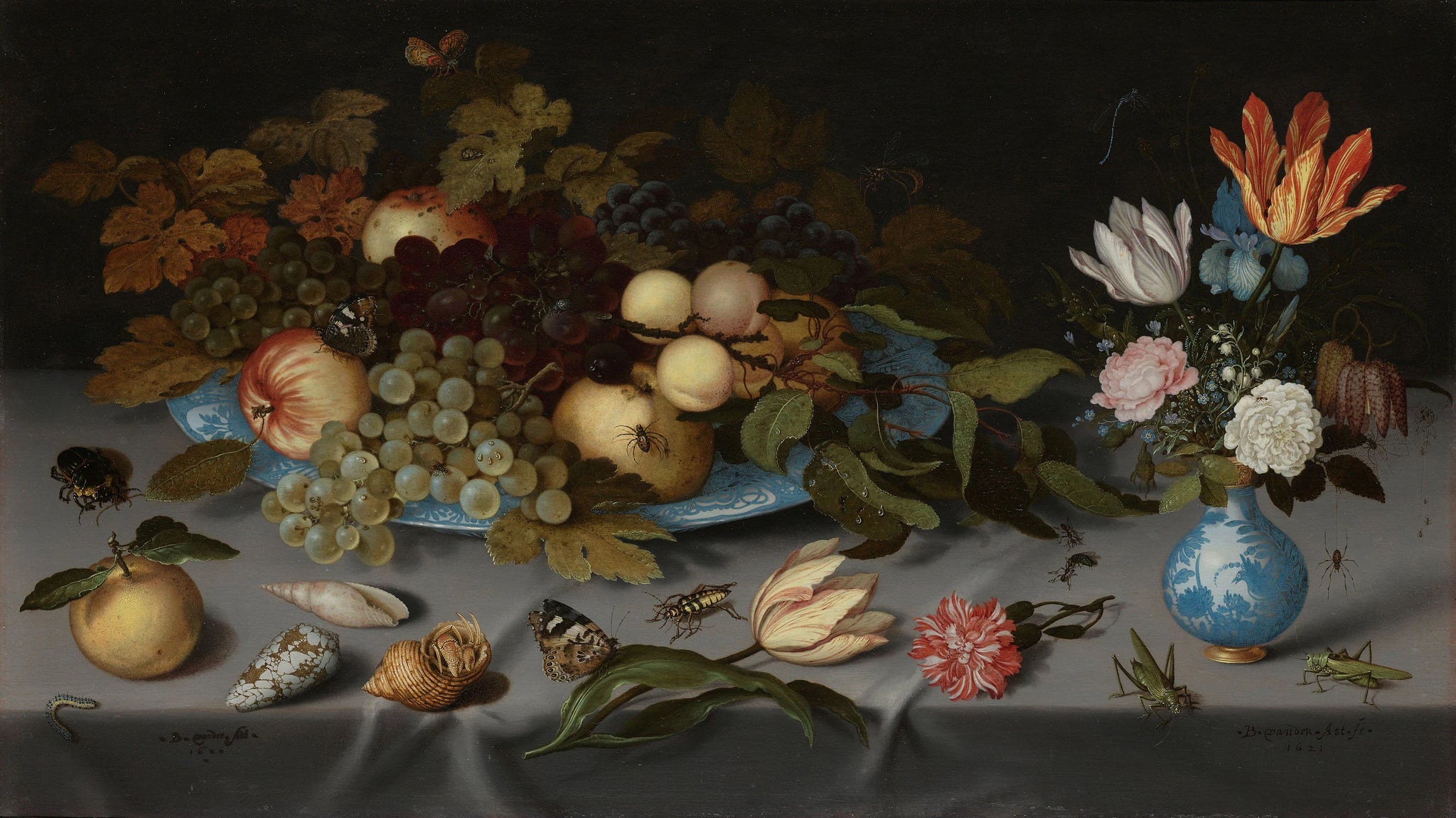 Nature morte aux fruits et fleurs - Balthasar van der Ast
