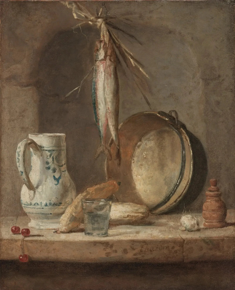 Natura morta con aringhe - Jean Simeón Chardin