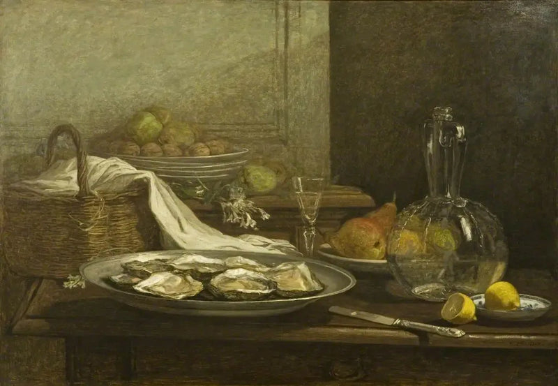 Natura morta con ostriche - Eugène Boudin