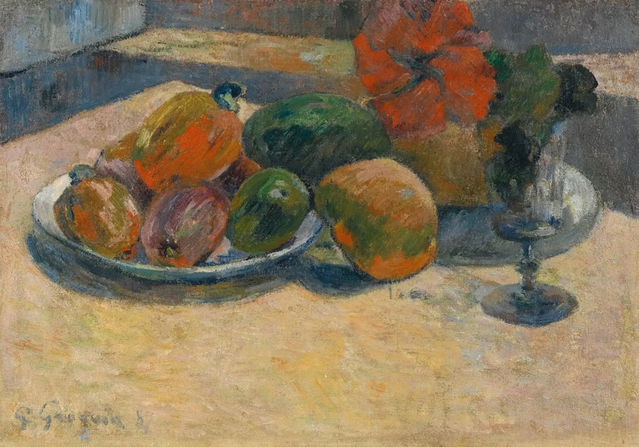Natura morta con mango e fiore di ibisco - Paul Gauguin