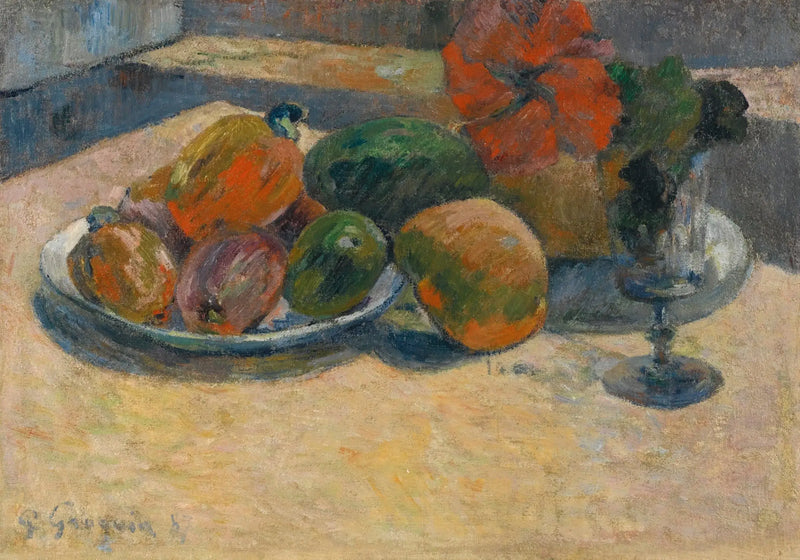 Natura morta con mango e fiore di ibisco - Paul Gauguin