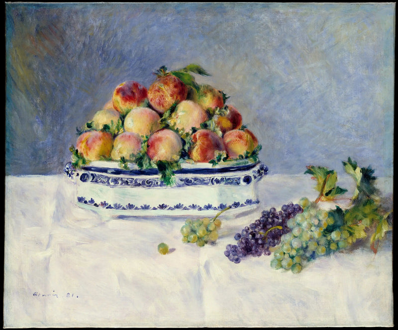 Natura morta con pesche e uva - Pierre-Auguste Renoir