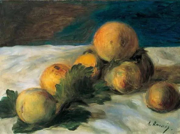 Natura morta con pesche - Pierre-Auguste Renoir