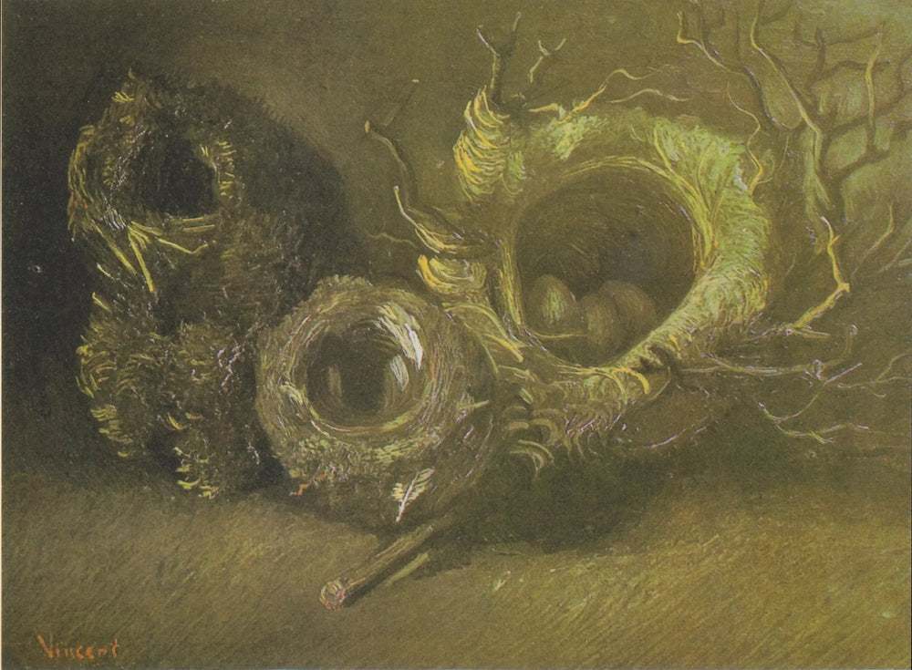Nature morte aux trois nids d'oiseaux - Vincent van Gogh image 1 reproduction d’œuvre d’art à l’huile