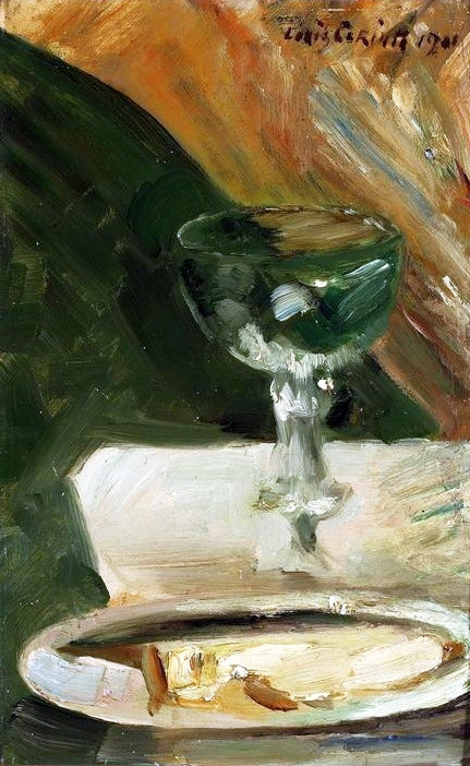 Natura morta con calice e piatto. - Lovis Corinth