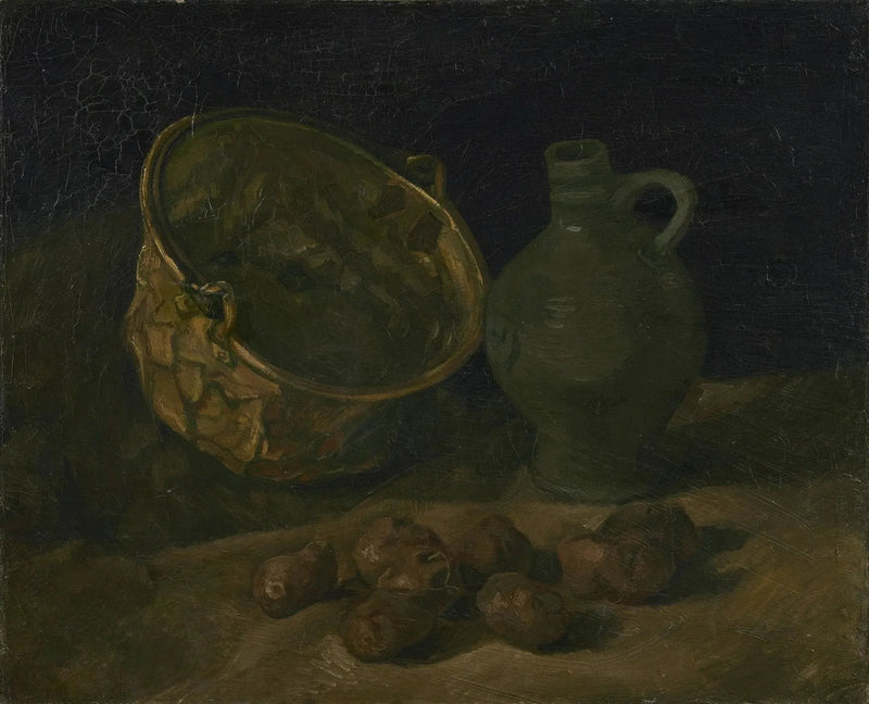 Natura morta con calderone e brocca in ottone - Vincent van Gogh