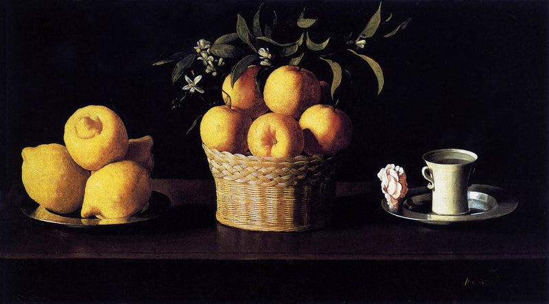 Natura morta con limoni, arance e rose - Francisco de Zurbarán