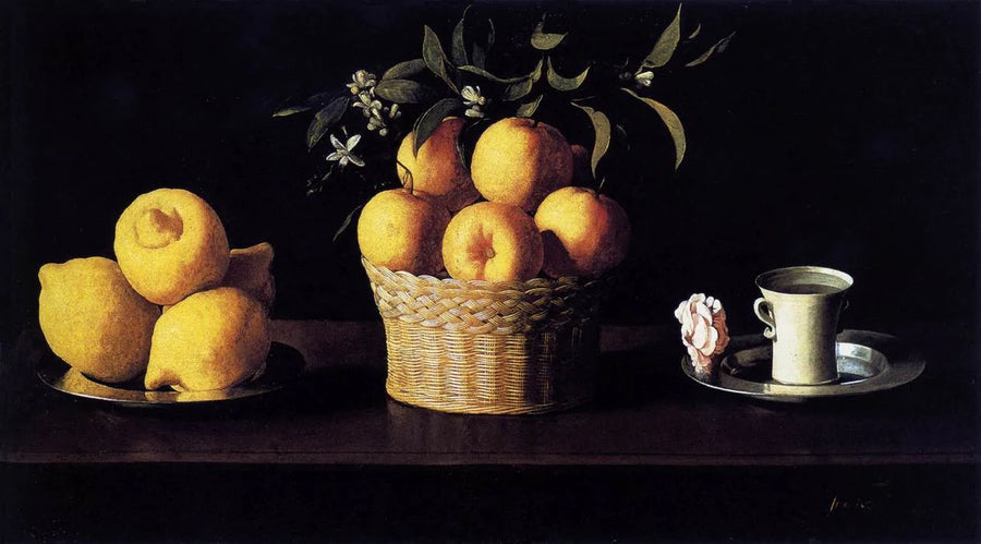 Natura morta con limoni, arance e rose - Francisco de Zurbarán