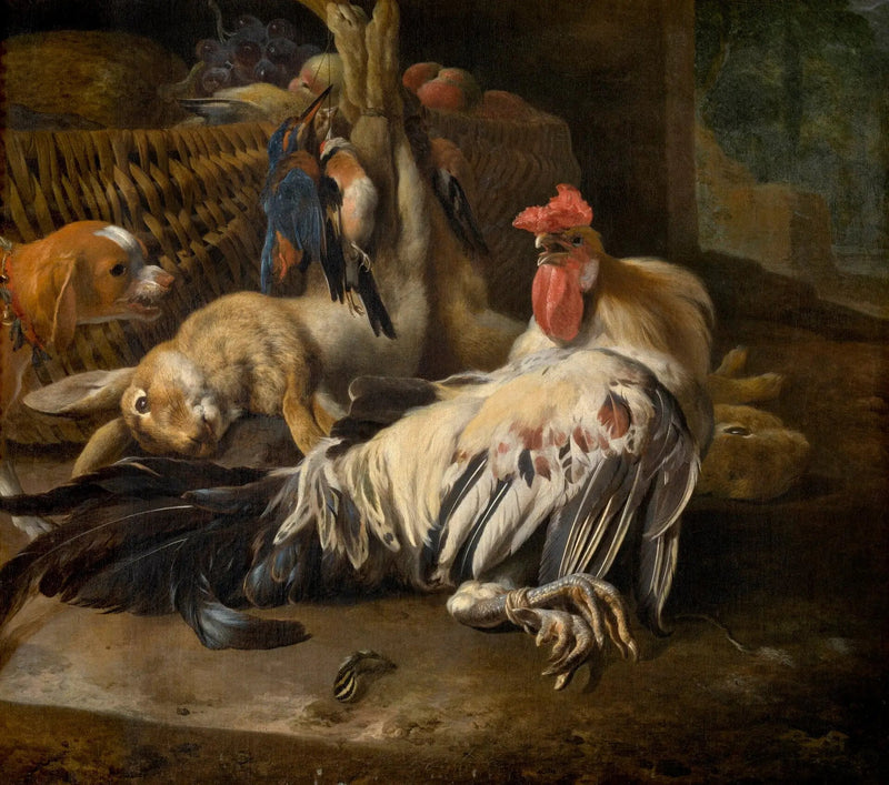 Natura morta con gallo - Melchior de Hondecoeter