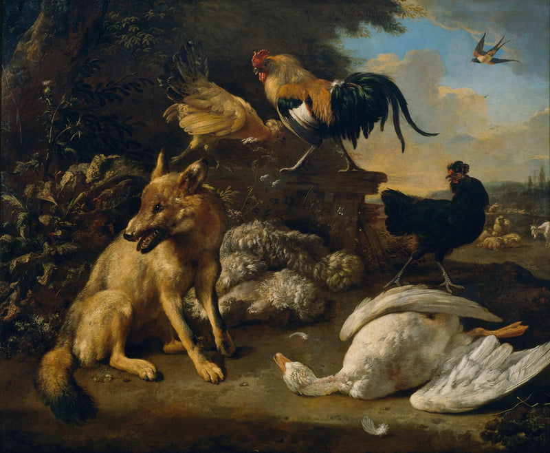 Natura morta con animali - Melchior de Hondecoeter