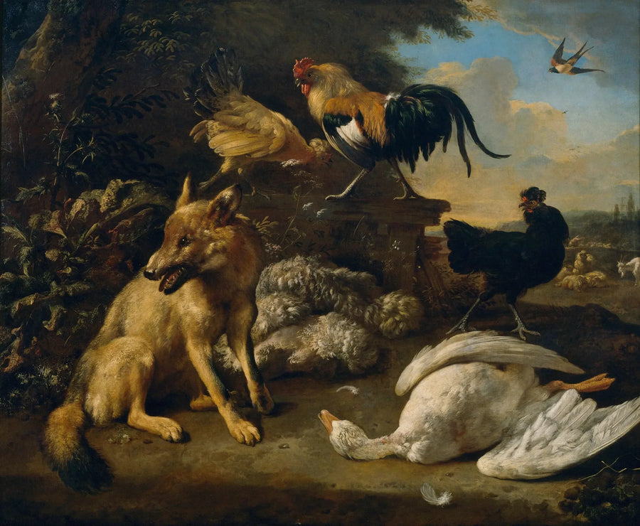 Natura morta con animali - Melchior de Hondecoeter