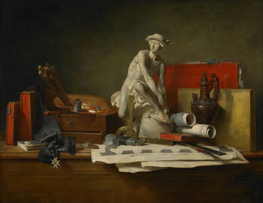 Natura morta con attributi delle Arti - Jean Simeón Chardin