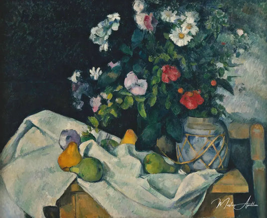 Nature morte avec des fleurs - Paul Cézanne - Reproductions de tableaux et peintures haut de gamme