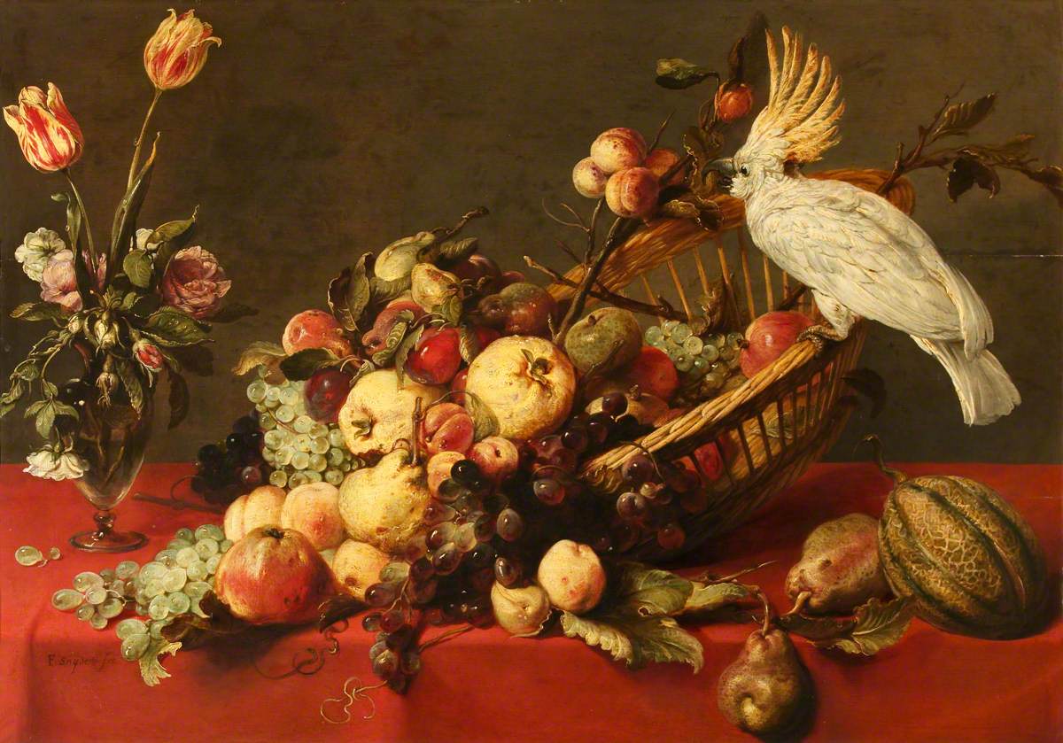 Nature morte avec fruits et cacatoès - Frans Snyders image 1 reproduction artisanale de tableau