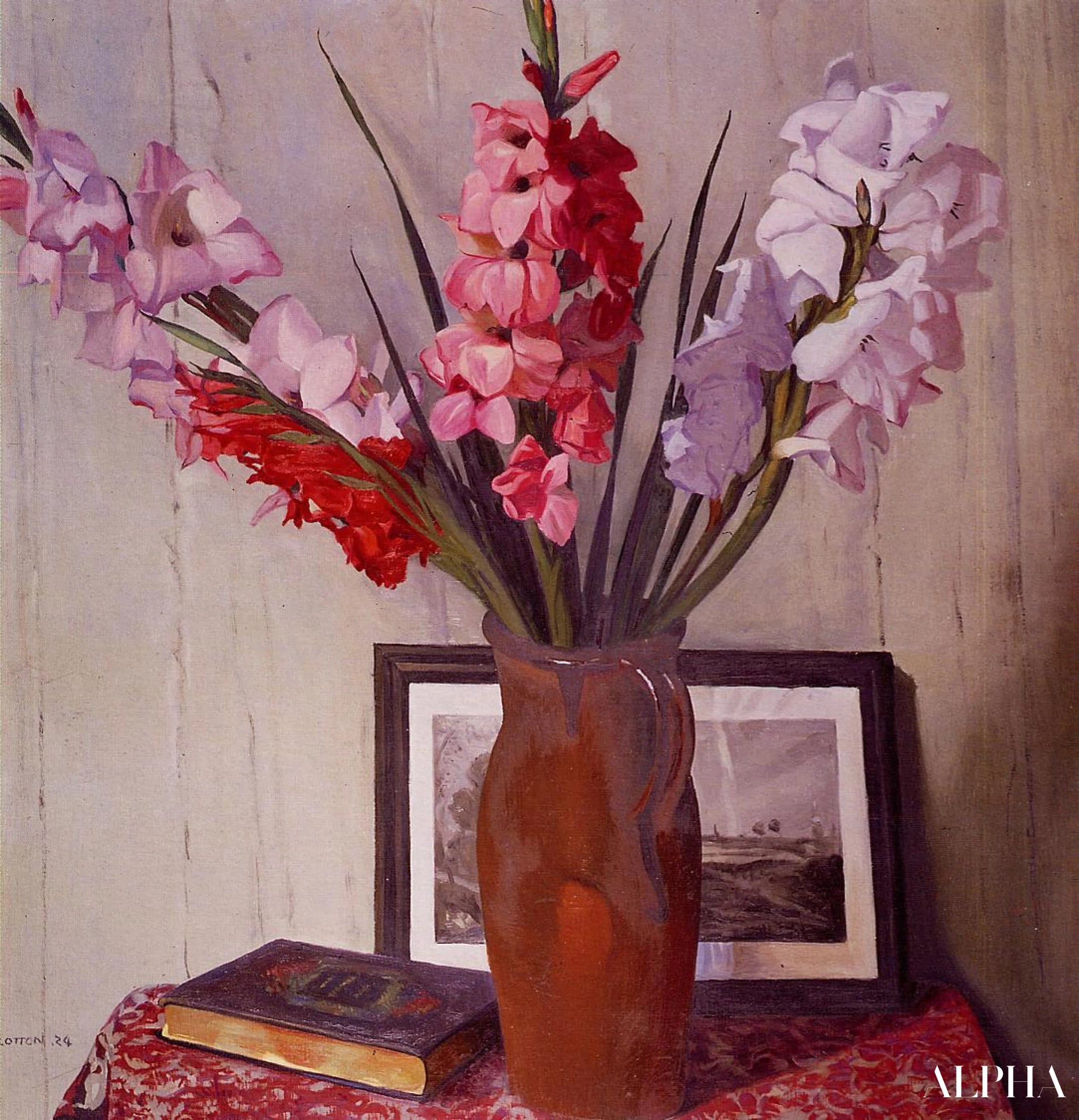 Natura morta con gladioli - Félix Edouard Vallotton - Riproduzioni di quadri e dipinti di alta gamma