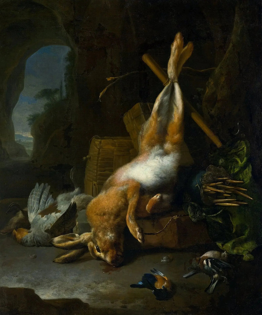 Natura morta con il trofeo di caccia. - Melchior de Hondecoeter