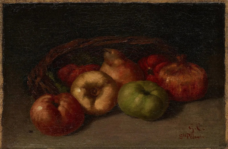 Natura morta con mele, pere e melograni - Gustave Courbet