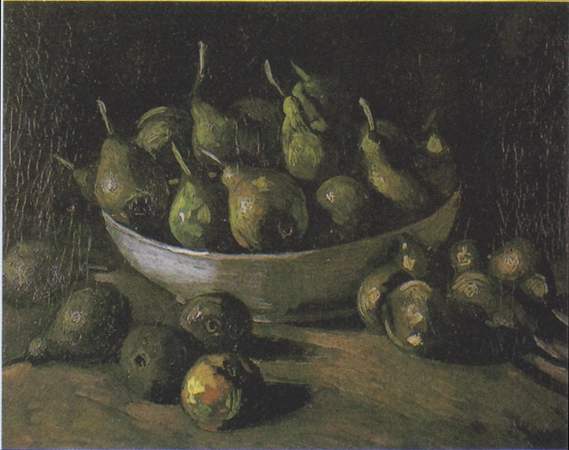Natura morta con una ciotola di pietra e delle pere - Vincent van Gogh
