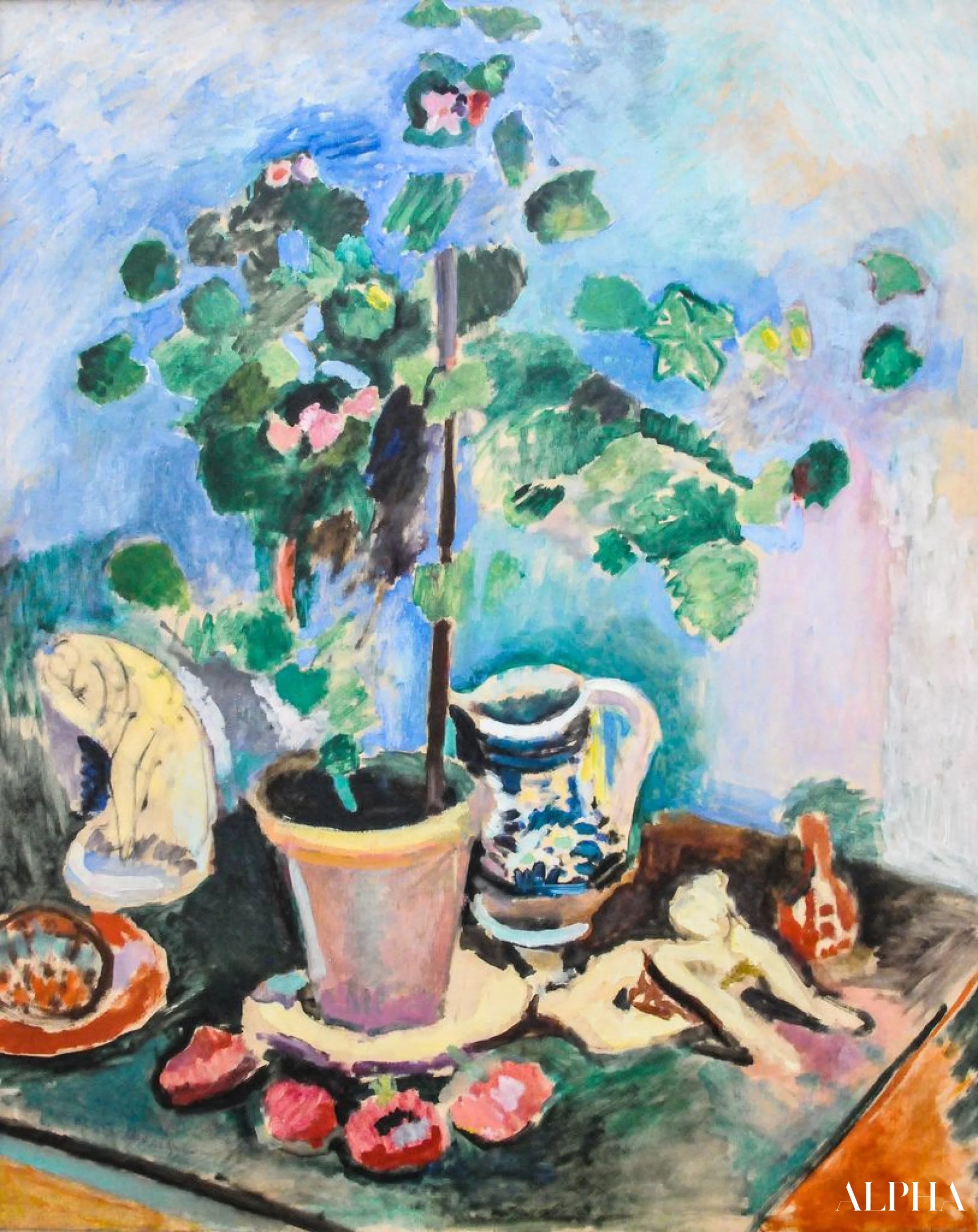 Natura morta con un geranio di Matisse - Riproduzioni di quadri e dipinti di alta gamma