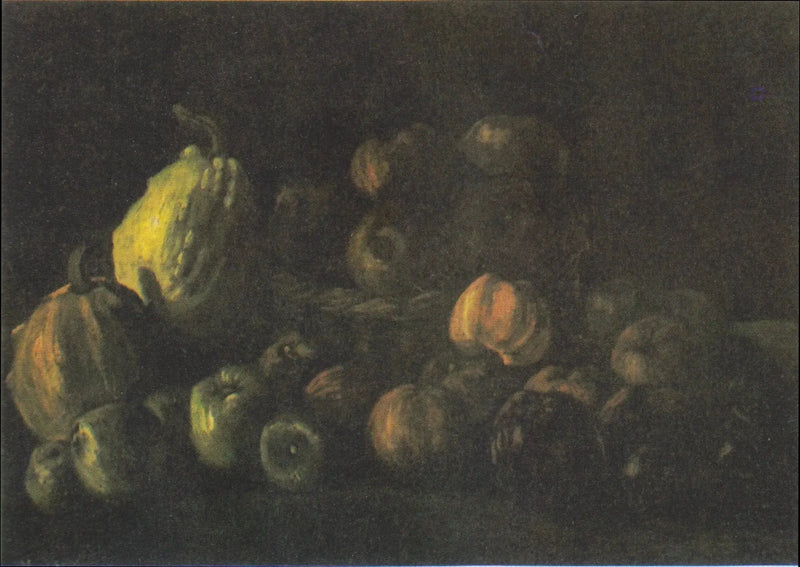 Natura morta con un cesto di mele e due zucche - Vincent van Gogh